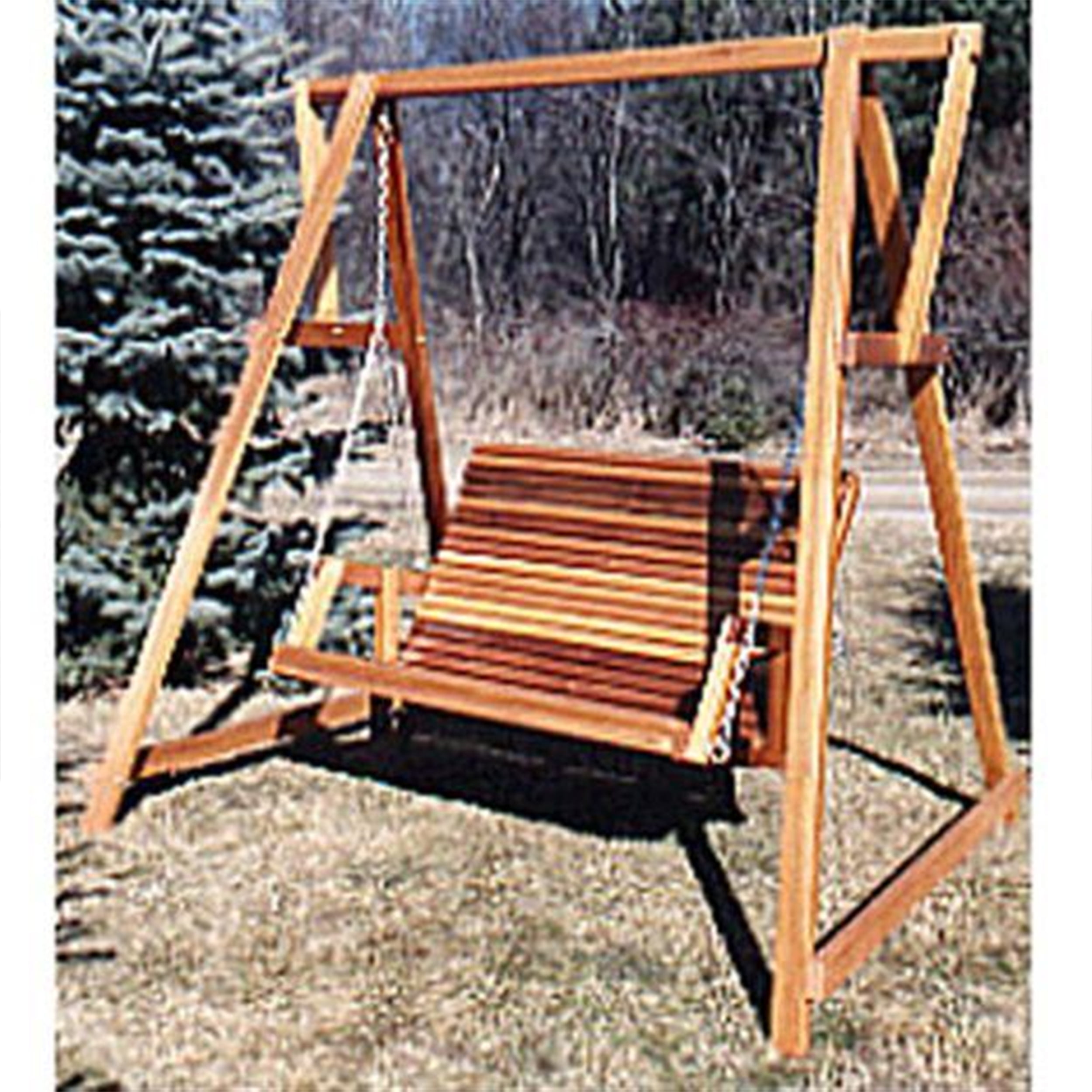 Woodcraft Project Paper Plan to Build Patio Swing and Stand - Material Not Included