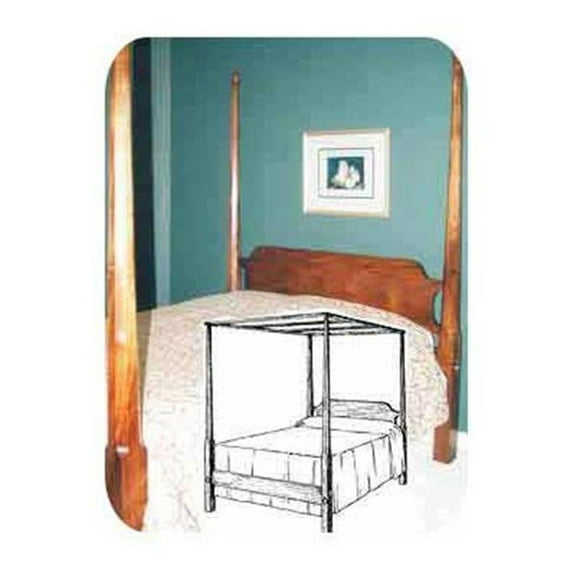 Woodcraft Project Paper Plan To Build Pencil Post Canopy Bed - Material Not Included