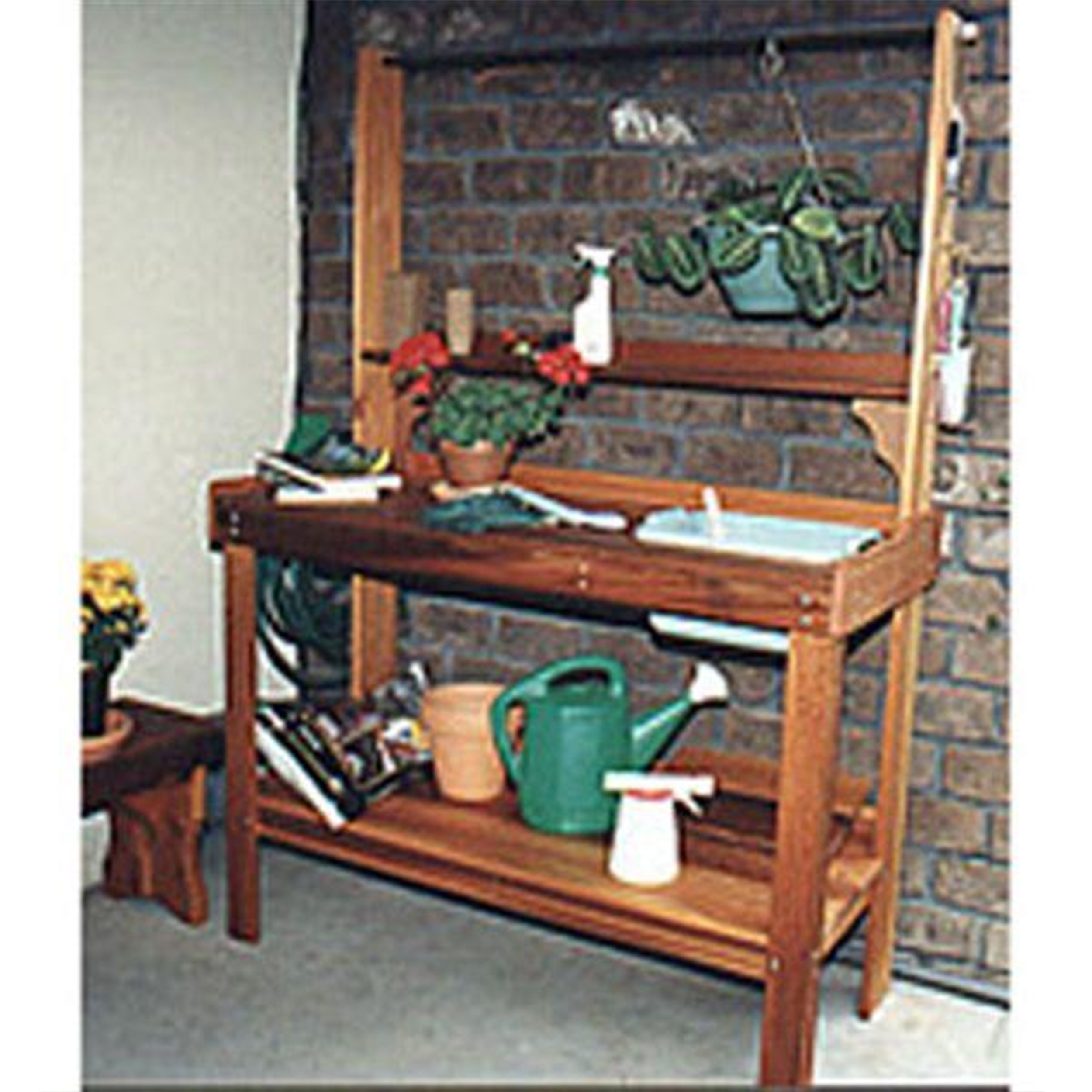 Woodcraft Project Paper Plan to Build Potting Table - Material Not Included