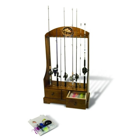 Woodcraft Project Paper Plan to Build Rod Reel and Tackle Stand - Material Not Included