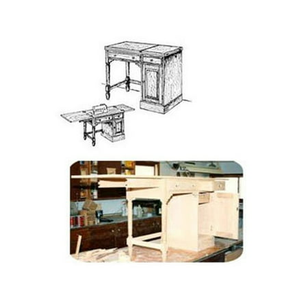 Woodcraft Project Paper Plan To Build Sewing Desk - Material Not Included