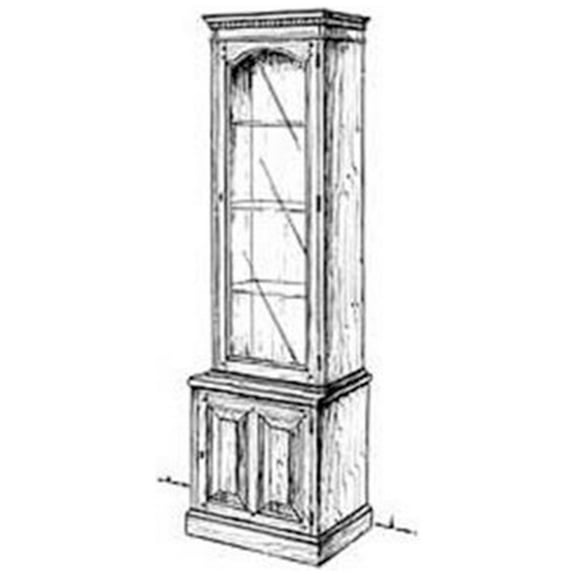 Woodcraft Project Paper Plan To Build Slim Curio Cabinet - Material Not Included