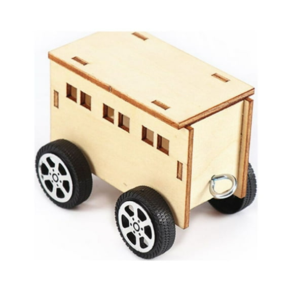 BESTOYARD Electric Wooden Train Model DIY Assembly Kit Khaki Realistic Design Creative Handcraft Puzzle