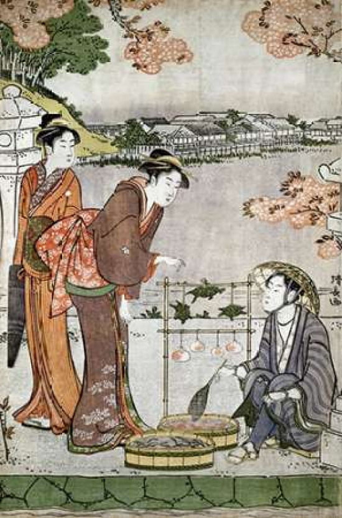 Woodcut - Three Women Cooking Canvas Art - Unknown (24 x 36)