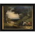 thumbnail image 1 of Woodcutters in Windsor Park 36x28 Large Black Ornate Wood Framed Canvas Art by Benjamin West, 1 of 2