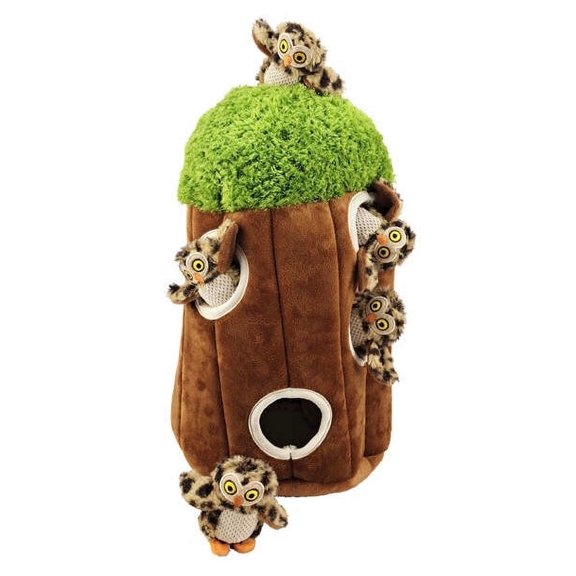Wooded Animal in Tree Dog Toy