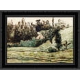 thumbnail image 1 of Wooded Hillside near Vichy 24x20 Black Ornate Wood Framed Canvas Art by Millet, Jean Francois, 1 of 2