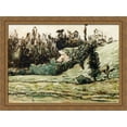 thumbnail image 1 of Wooded Hillside near Vichy 36x28 Large Gold Ornate Wood Framed Canvas Art by Jean-Francois Millet, 1 of 2