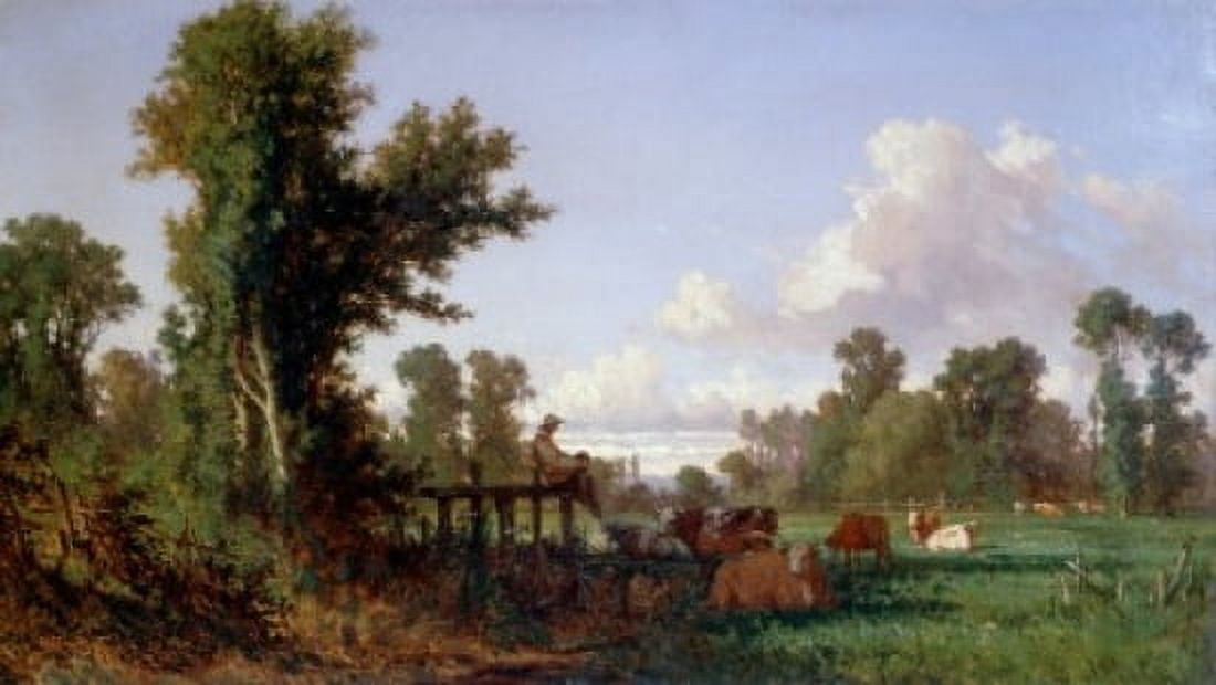 Wooded Landscape 1851 Jean-FranÔø?ois Millet (1814-1875 French) Canvas Art - Jean-Francois Millet (18 x 24)