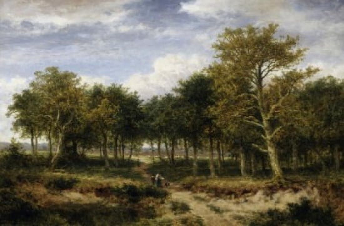 Wooded Landscape Near Surrey 1910 Benjamin Williams Leader (1831-1923 British) Canvas Art - Benjamin Williams Leader (18 x 24)