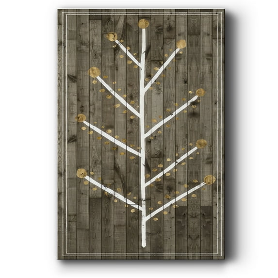 Wooded White Christmas Collection B- Gallery Wrapped Canvas