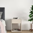 thumbnail image 1 of Woodek Solid Beech Wood Nightstand with a Drawer and Storage Space, 1 of 4