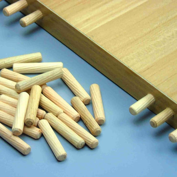 Wooden 100pcs Dowel Wood Dowels Fluted Wooden Dowels Set Of 100pcs Dowel Pins Fluted Pins For Furniture Cabinets