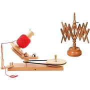 Wooden 14.5 Cm Dia Big Wheel Hand Operated Rapid Yarn Ball Winder | Swift, Yarn, Wool, and String Holder| Knitting & Crochet Accessories