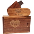 thumbnail image 1 of Wooden 2GB USB2.0 USB Memory Stick Date Storage Pendrive Thumb Drive(2GB, Walnut Wood), 1 of 6