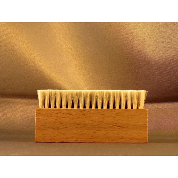 Wooden 3 Three Row Goat Hair Anti Static Record Cleaning Brush Cleaner