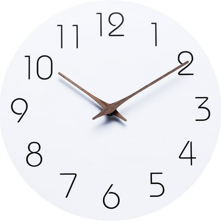 Wooden 30Cm Silent Wall Clock For Home Decor Large Number Modern Clock