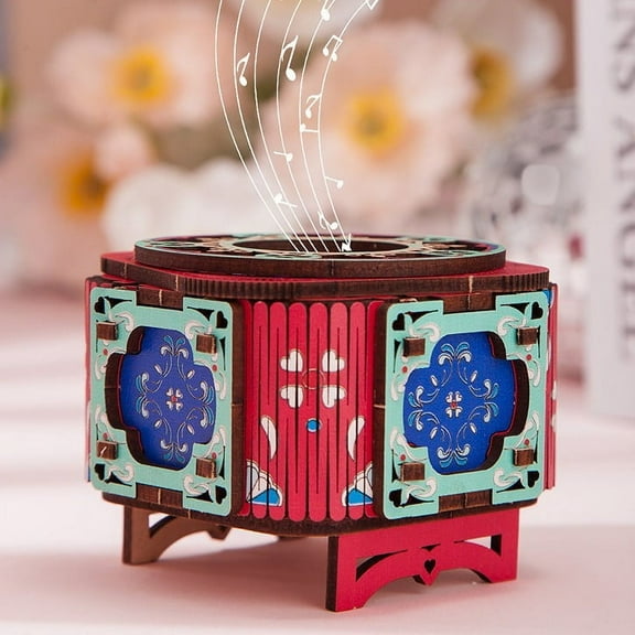 Wooden 3D puzzle DIY hand music box surprised gifts《Spirited Away》