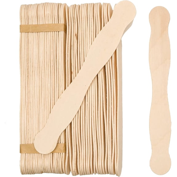 Wooden 8" Fan Handles, Wedding Programs, or Paint Mixing, Pack 2000, Jumbo Craft Popsicle Sticks for Auction Bid Paddles, Wooden Wavy Flat Stems for Any DIY Crafting Supplies Kit, by Woodpeckers