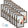 8x10 Picture Frame Set of 18, Brown Rustic Photo Frames 8 by 10 for