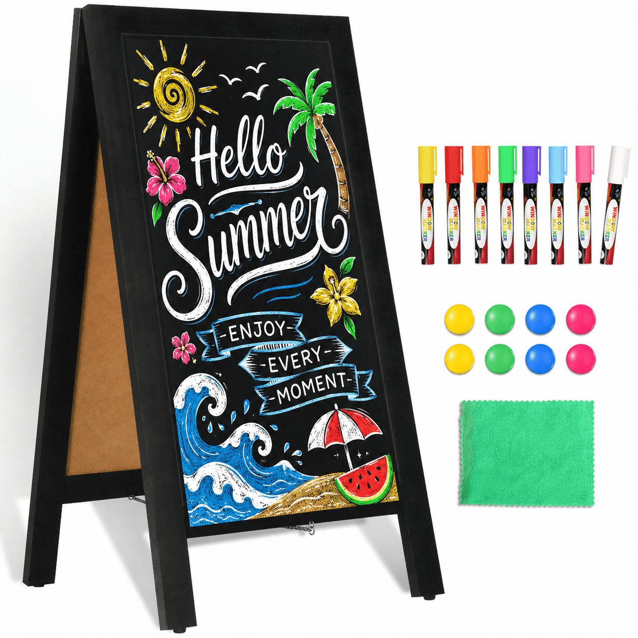 専用ページです!　MEETING ON THE SAND プレート Wooden A-Frame Chalkboard Sign 40