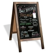 Ilyapa Wooden A Frame Chalkboard Sign with Eraser & Chalk, Magnetic Sidewalk Signs 20x40, Outdoor, Menu Display for Restaurant, Business or Wedding