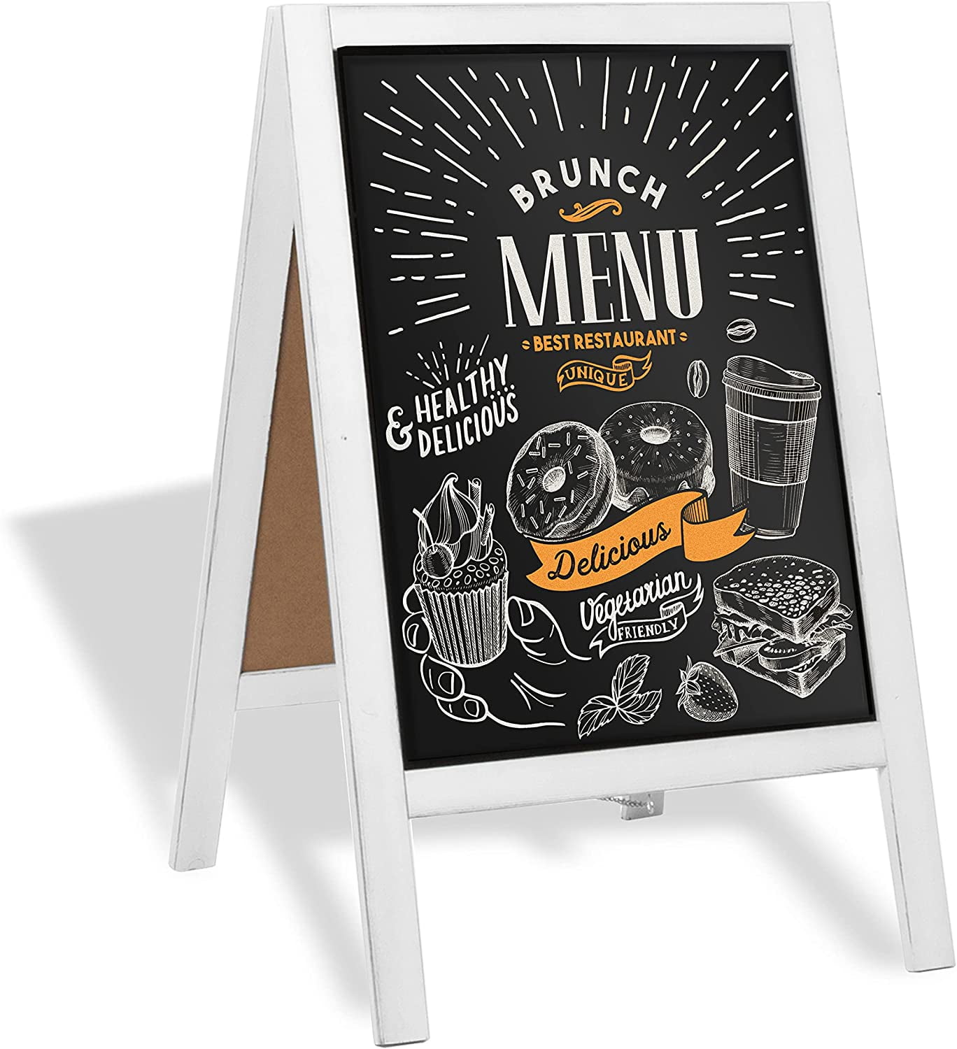Magnetic A-Frame Chalkboard Sign, Extra Large 20 x 40, Standing  Chalkboard Easel, Deluxe Set with Multiple Accessories, Outdoor Sidewalk  Sandwich
