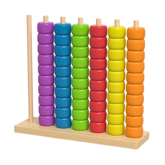 Wooden Abacus Counting Toy for Toddlers Colorful Bead Maze Educational Math Learning Game Preschool Classic Activity Board