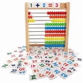 thumbnail image 1 of Wooden Abacus Math Learning Tool with 110 Task Cards and Formula Table Interactive Calculation Rack, 1 of 3