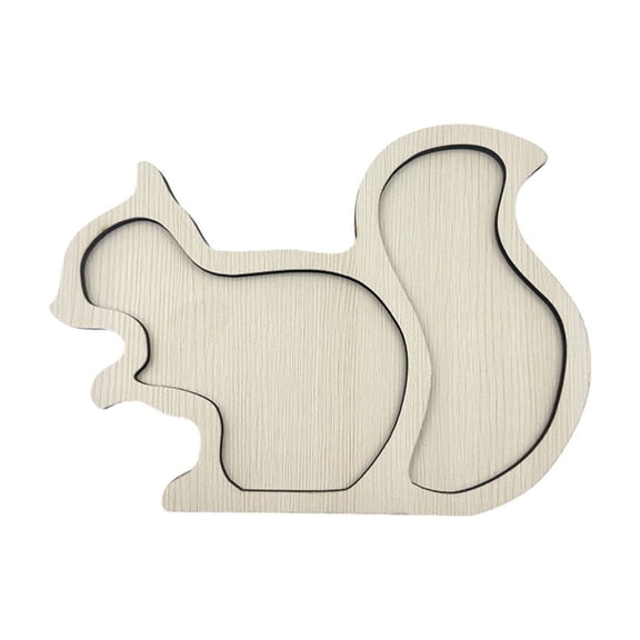 Wooden Acorn Shaped Dinner Plate Heat Resistant Table Mat for Home Kitchen Dining Tableware Snack Serving Tray Board