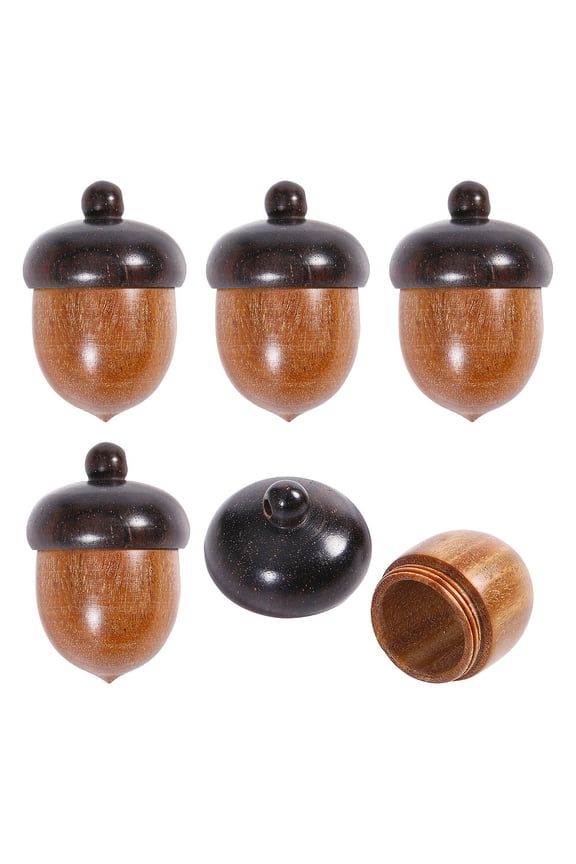 Wooden Acorn box Jewelry Pendants Autumn Acorn Charm with Screw Cap Secret Canister Peru 31x21mm Hole: 1.6mm Inner Diameter: 13mm