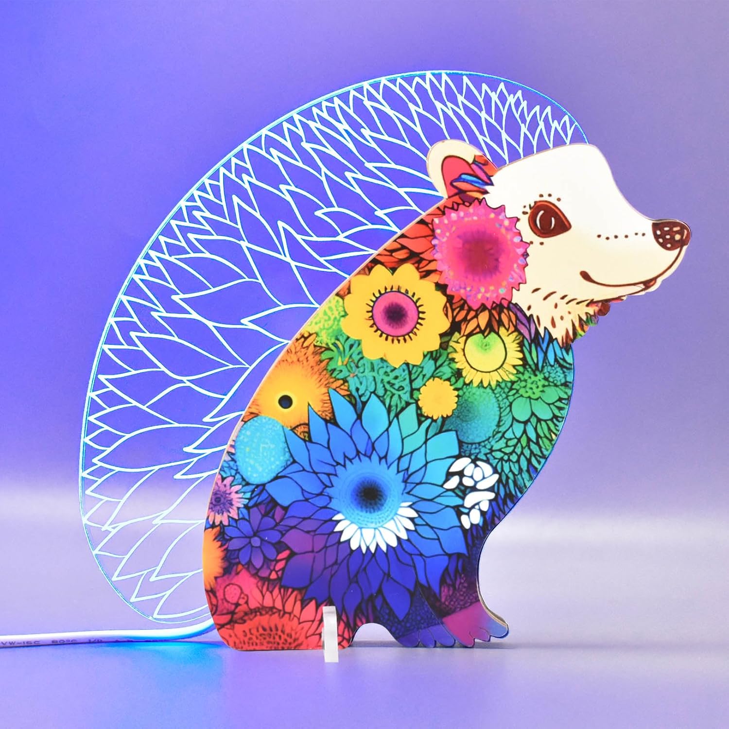 Wooden Acrylic Night Light Animal Shape LED Night Lamp for Kids Adults