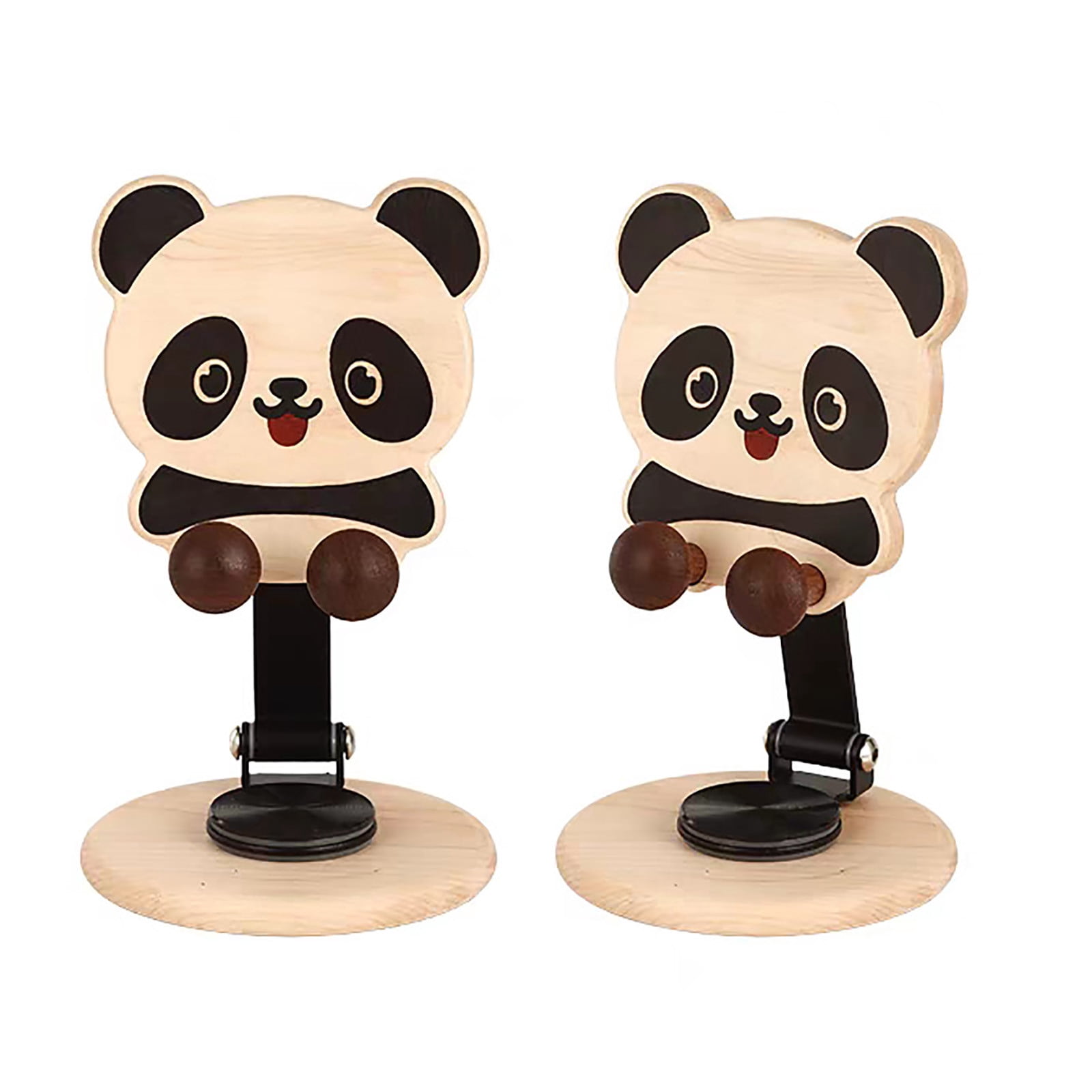 Wooden Adjustable Phone Stand, Foldable Desktop Cell Phone Holder for Desk, Compatible with iPhone Samsung