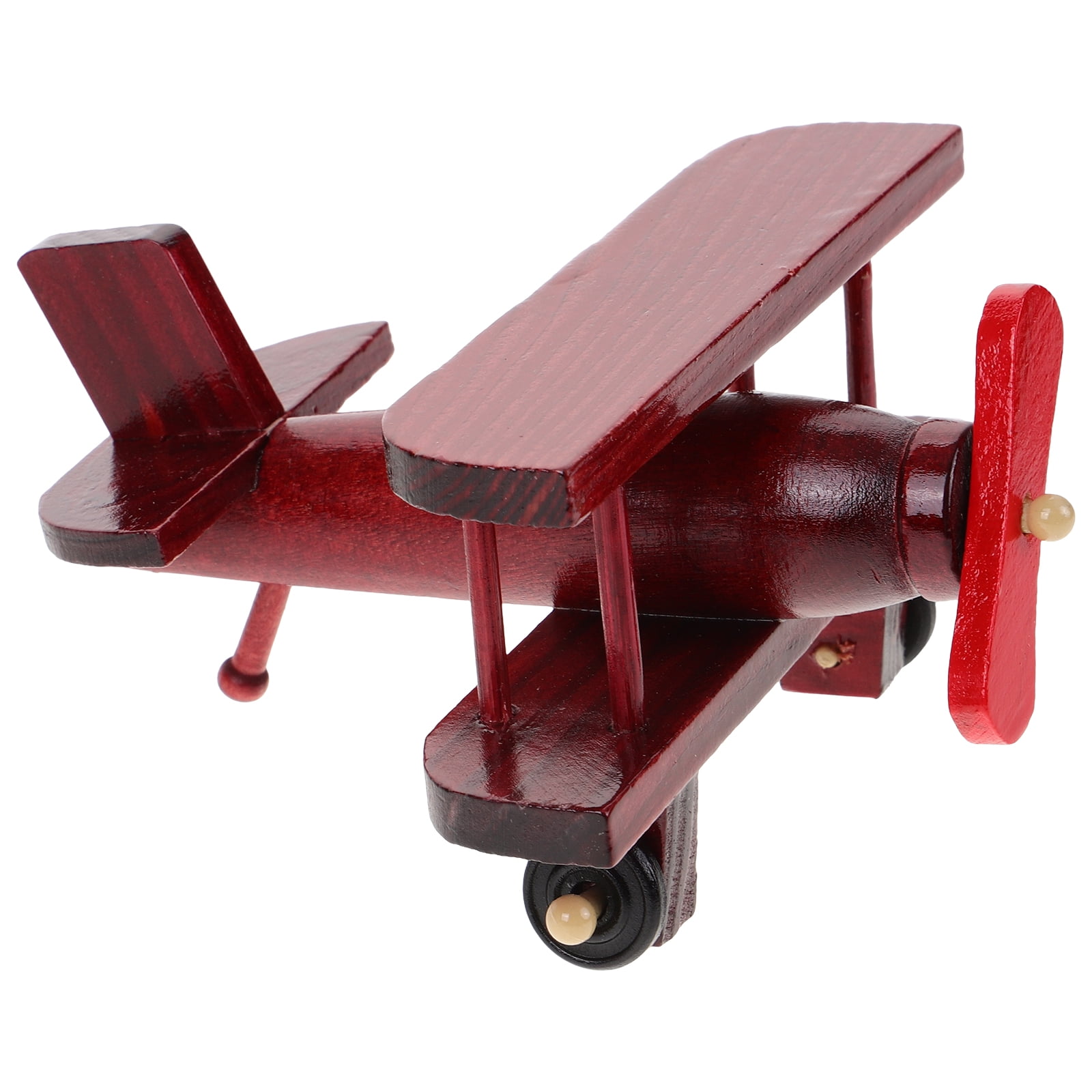 Toy Model Wooden Airplane, Bi-Plane, good Exotic Hardwoods, Beli, Walnut, African Padoc, Purple Heart, Maple, Pine, Bi-Wing, Dad Gift, Nursery.