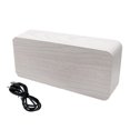 thumbnail image 1 of Wooden Alarm Clock with Large LED Screen Easy to Read Dimmable Snooze Digital Alarm Clock with Temperature Display,White, 1 of 8