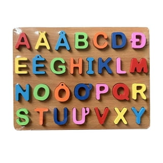 Terra Wooden Letters Practicing Board, Double-Sided Alphabet Tracing Tool Learning to Write ABC Educational Toy Game Fine Motor Montessori Gift for