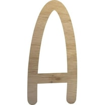 Wooden Alphabet Letter A, Unfinished Wood 20'' Cursive Letter, Paintable