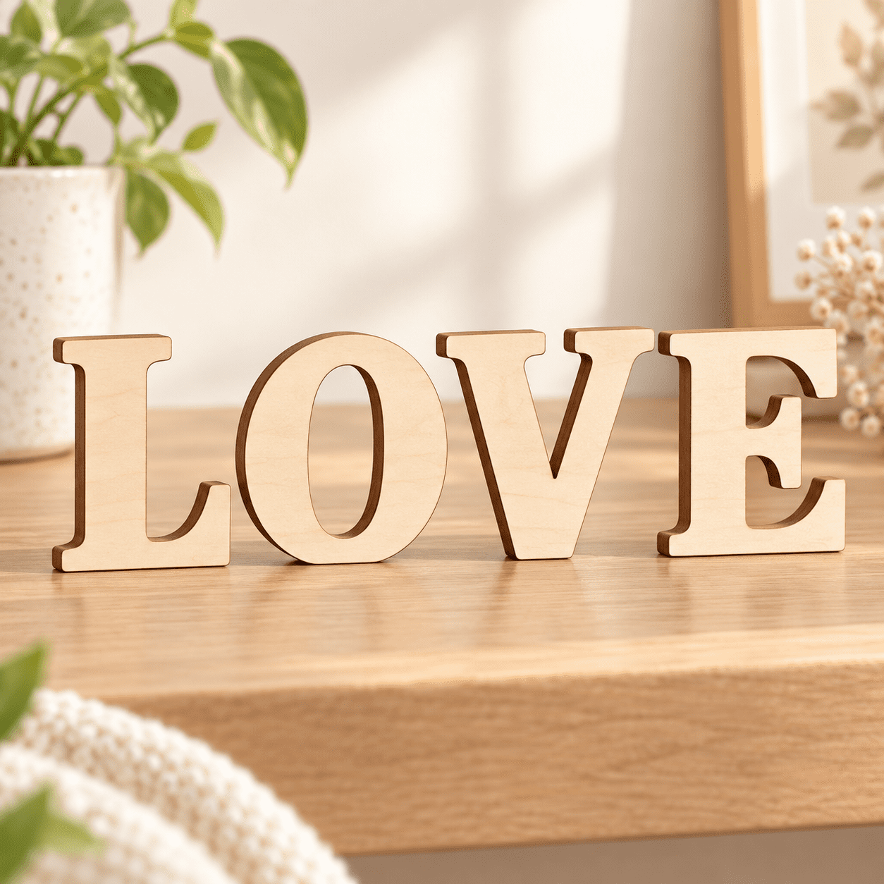 Wooden Alphabet Letters Decorative Signs, Letter Cutouts for Home Decor ...