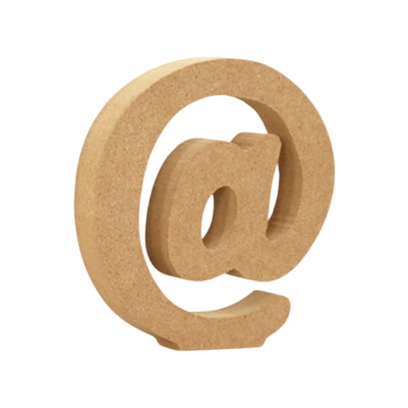 Wooden Alphabet Letters Unfinished MDF Craft Cutout for Wedding Birthday Party Home Wall Desk Decoration Sign Board, 10x10 cm, BrownC
