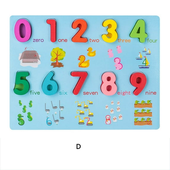 Wooden Alphabet Puzzle, Number Shape Learning Board, Educational Matching Game For Toddlers, Montessori Early Learning Toy, Safe Wooden Puzzle For 3 4 5 Year Olds