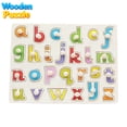 thumbnail image 1 of Wooden Alphabet Peg Puzzle Boards for Toddlers Age 3+, Montessori Preschool Educational Toys, ABC Letter Shape Cognition Game, Fine Motor Screen-Free Christmas Stocking Stuffer Gift for Boys Girls, 1 of 8