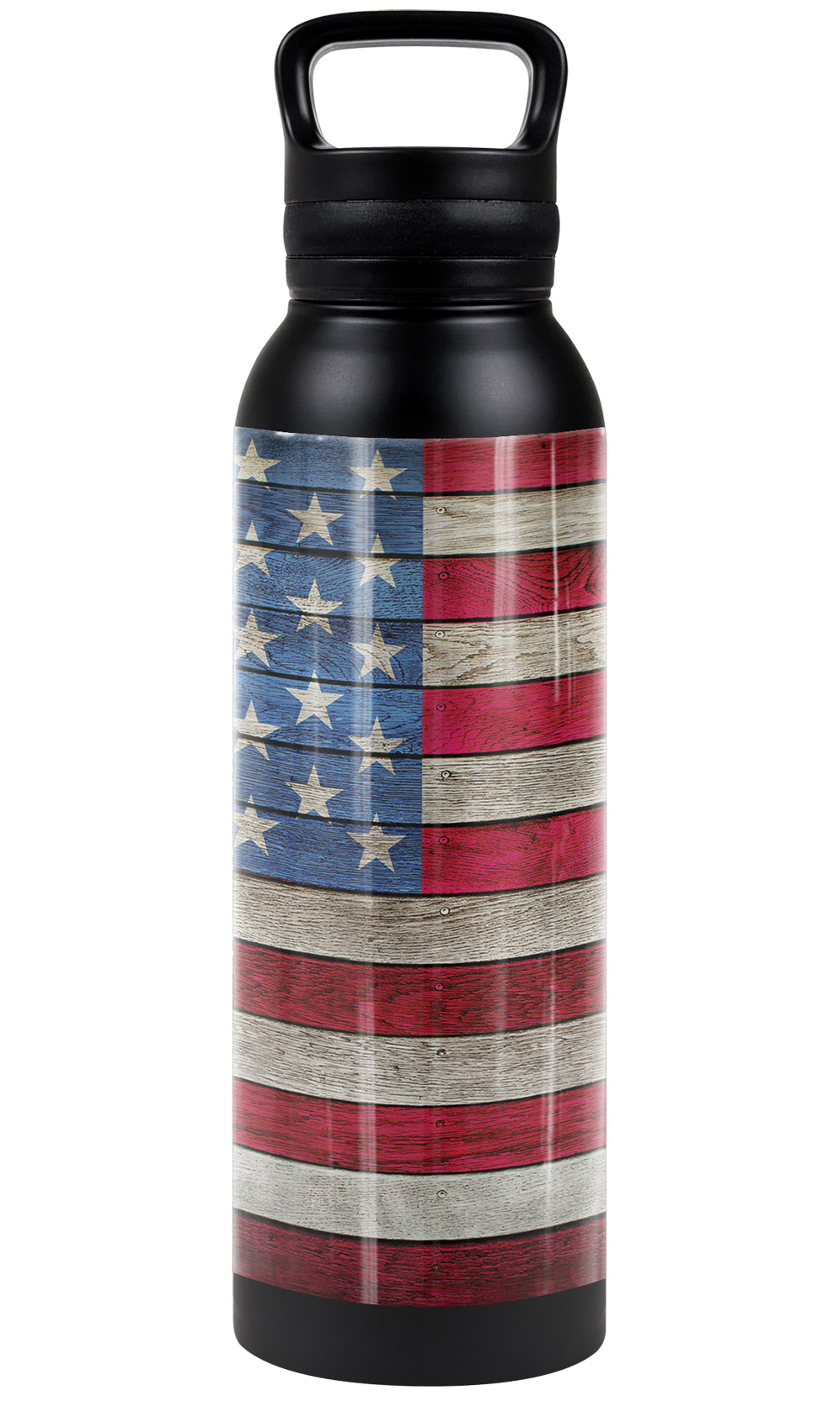 20oz USA Flag Camouflage Stainless Steel Water Bottle - Insulated, Leakproof With Straw