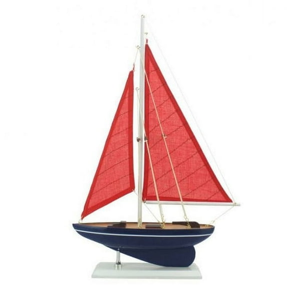 Wooden American Paradise Model Sailboat 17" - Beach Decoration - Sailboat Decoration - Sailing Sailboat