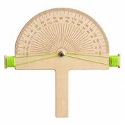 Wooden Angle Finder Tool, 0-180  Angle Measuring Tool for Woodworking with Laser Engraved Scale, Birch Wood Layout Tool for Carpenters, DIY Makers and Craftsmen