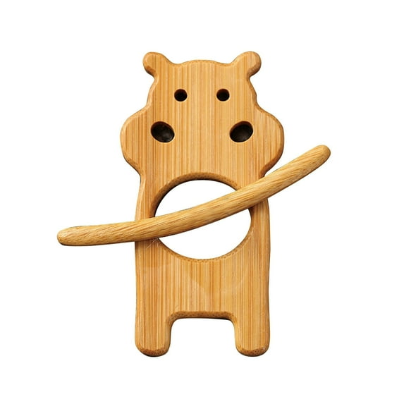 Wooden Animal Brooch Cartoon Lapel Pin Sweater Clip Shawl Scarf Accessory Handmade Unique for Women Men