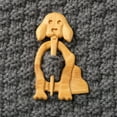 thumbnail image 1 of Wooden Animal Pattern Brooch Cartoon Animal Shape Lapel Badge Pin Sweater Clip Scarf Accessory Unique for Animal Lovers, 1 of 5