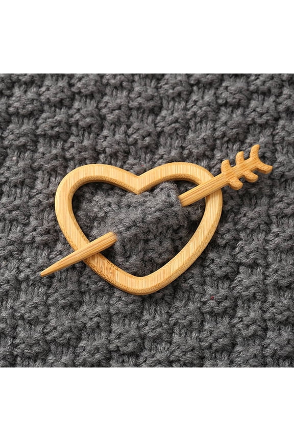 Wooden Animal Pattern Brooch Cartoon Shape Lapel Badge Pin Sweater Shawl Scarf Accessory, 5 cm, Yellow B