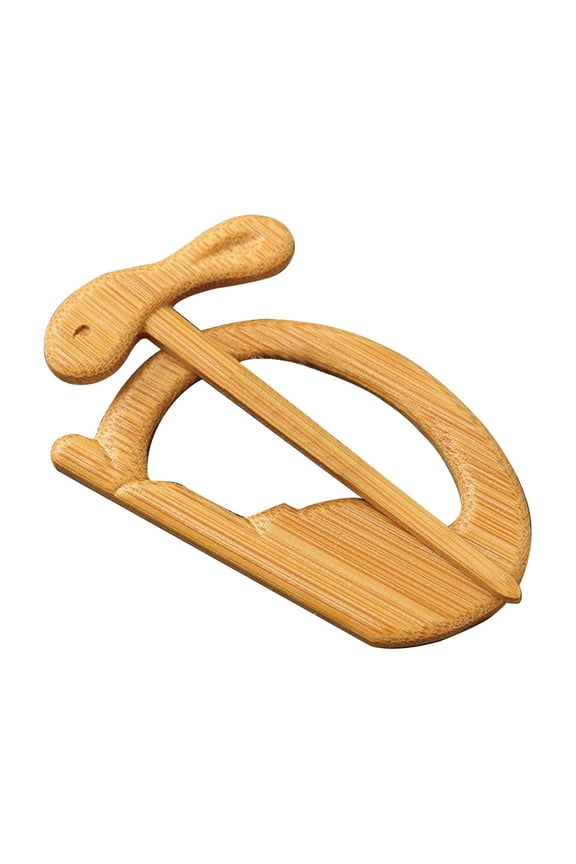 Wooden Animal Pattern Brooch for Everyday Wear Cartoon Animal Shape Lapel Pin Shawl Scarf for Sweater Jacket,5 cm,Yellow F