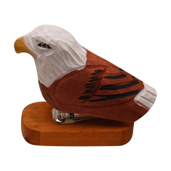 Wooden Animal Portable Stapler, Creative Manual Stapler for Books & Office Supplies, Eagle Design