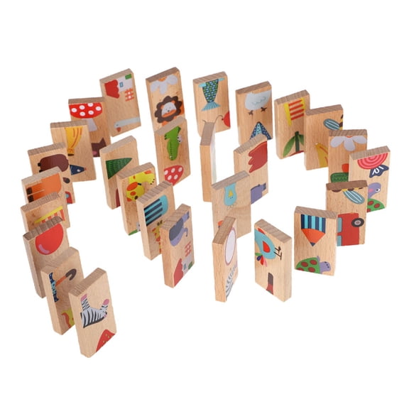 Wooden Animal Puzzle Building Blocks Set for Kids - 28pcs Educational Learning Toy